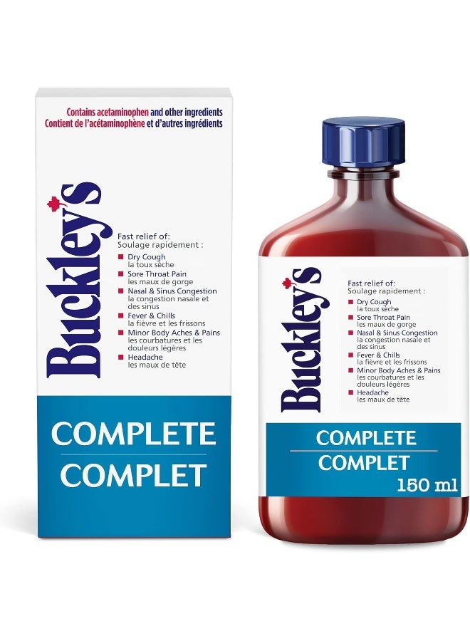 Buckley's Original 'COMPLETE' COUGH, COLD & FLU Syrup 150 ml Size - Image 1